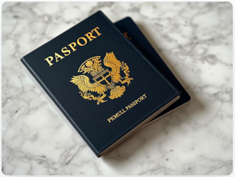 Passport with Visa Stamps